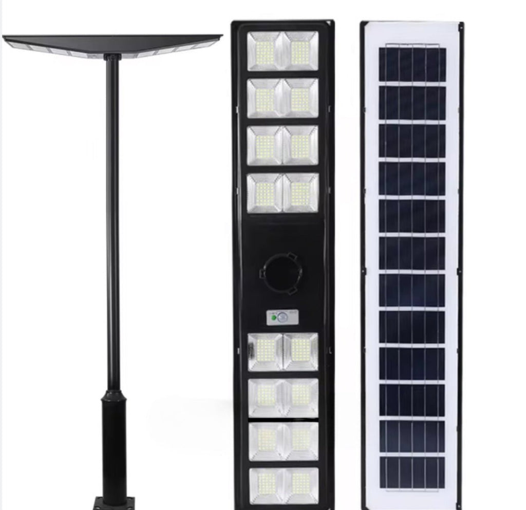 LumenX 9000W Double-Sided Solar Street Light – 560 LED, Motion Sensor, Dusk-to-Dawn, IP65