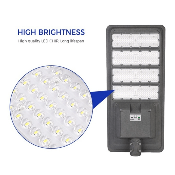 9000W Aluminum Frame All In One Solar Street /Parking Lights Motion Sensor, Dusk to Dawn 180000LM with Remote Control