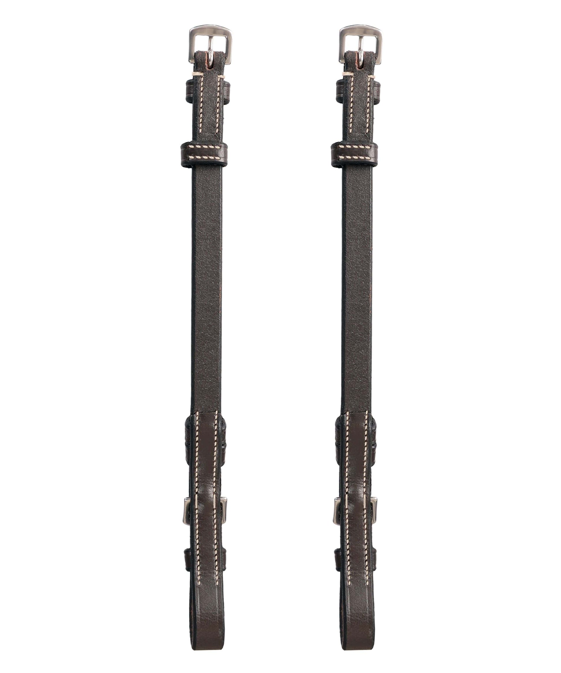 ExionPro Bridle Cheek Pieces With Buckle Fastening - White Stitching