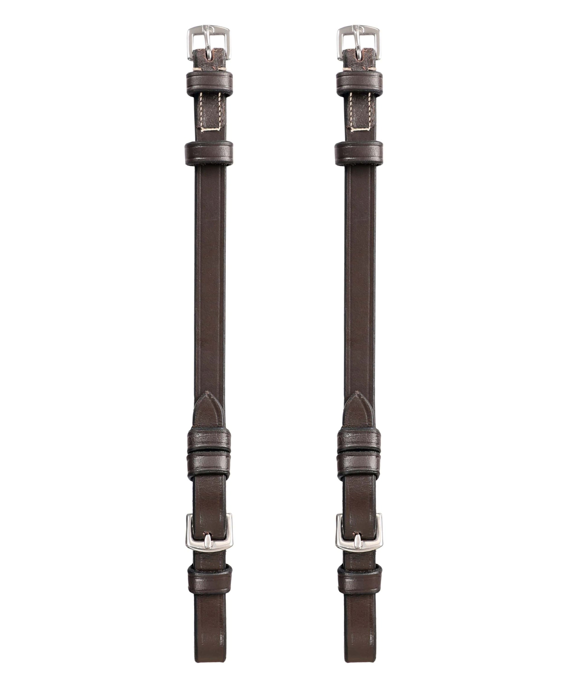 ExionPro Bridle Cheek Pieces With Buckle Fastening - White Stitching