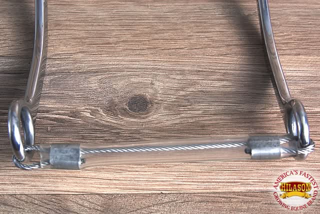 Hilason Western Leather Band Horse Mouth Steel Hackamore Bit W/ Curb Chain