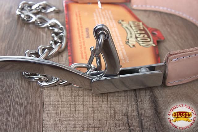 Hilason Western Leather Band Horse Mouth Steel Hackamore Bit W/ Curb Chain