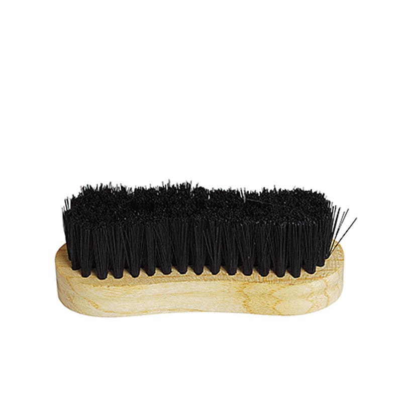 TuffRider Stiff Face Brush With Wooden Grip: Black