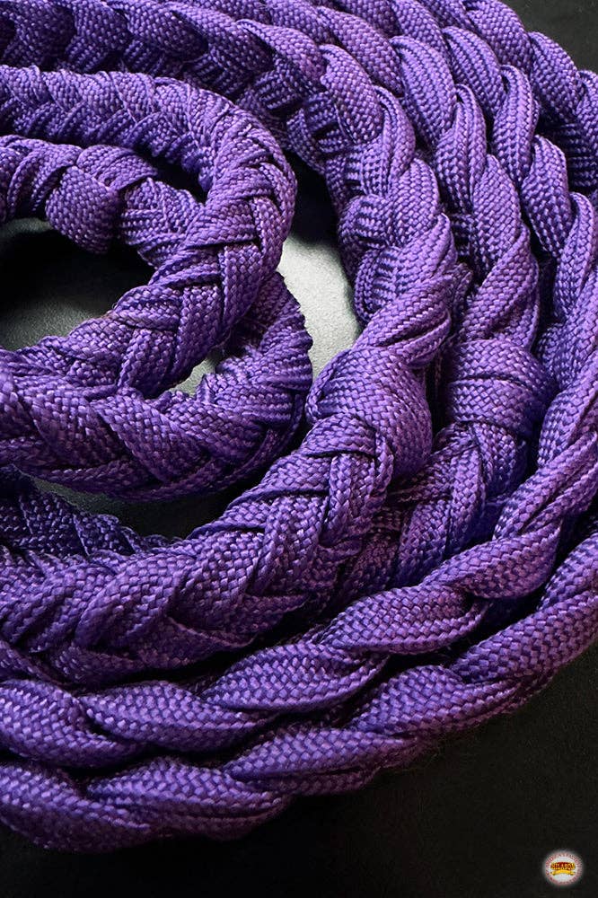 1" 8Ft Braided Poly Barrel Rein Horse Racing Flat Grip Knots