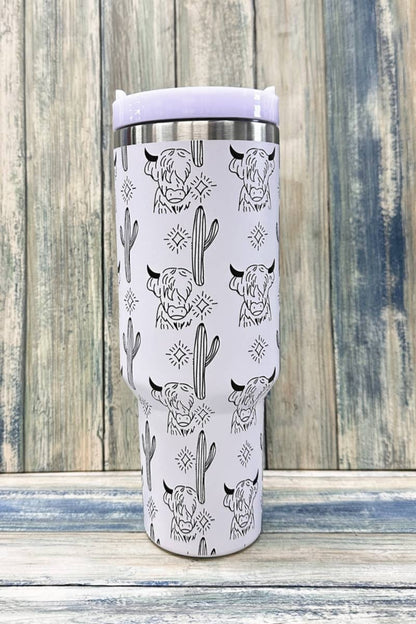 HIGHLAND COW STAINLESS STEEL TUMBLERS CUP 40oz - Blazzing Bridles