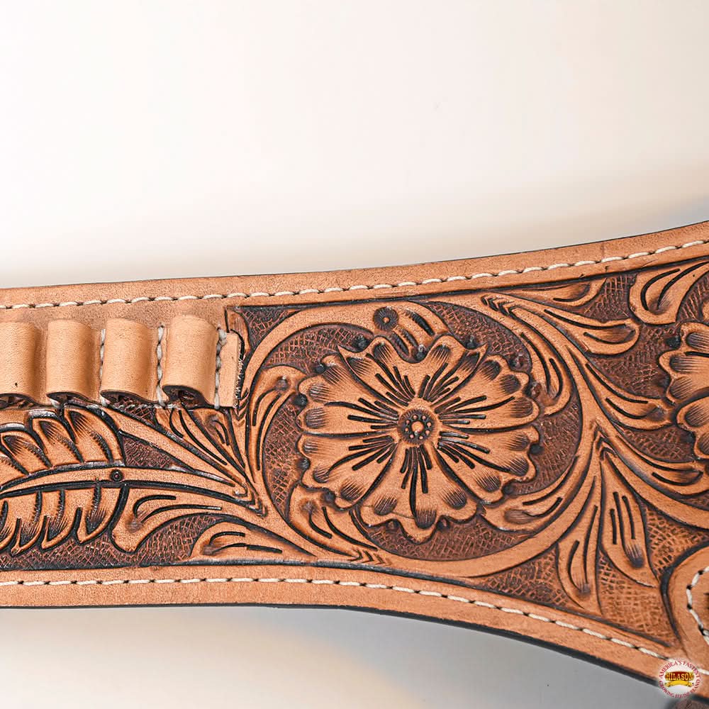 34 In Hilason Western Right Hand Gun Holster Rig 22 Cal Leather Cowboy