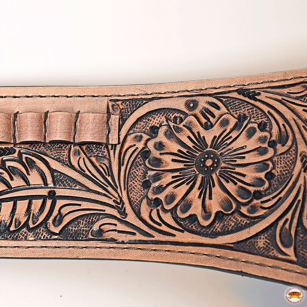 44 In Hilason Western Right Hand Gun Holster Rig 22 Cal Leather Cowboy