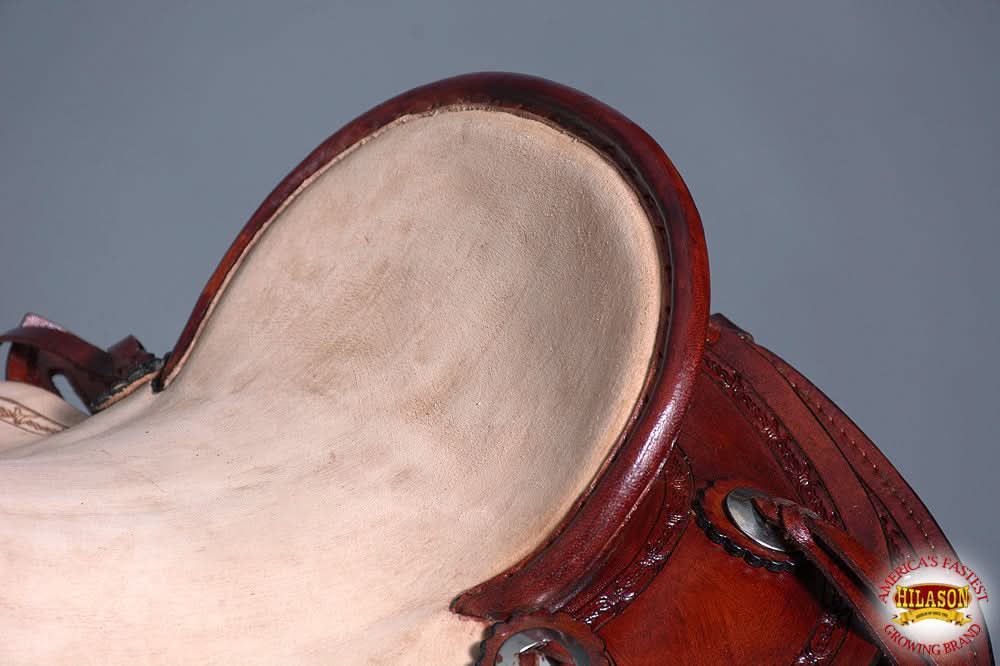 Western Horse Saddle American Leather Ranch Roping Trail Hilason Mahogany