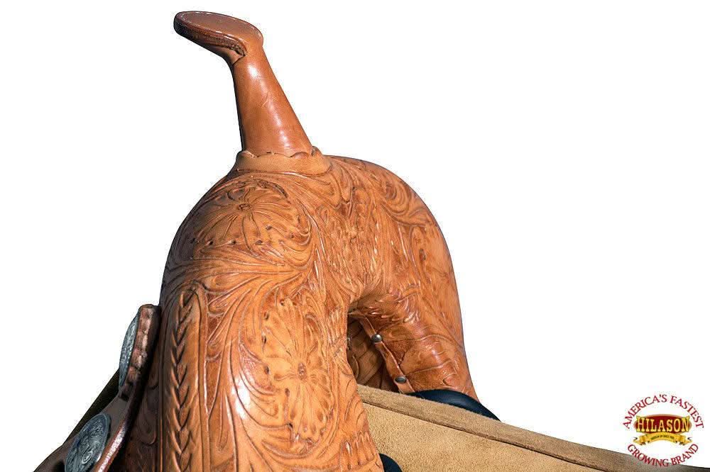 Western Classic Treeless Trail Barrel American Leather Saddle Hilason