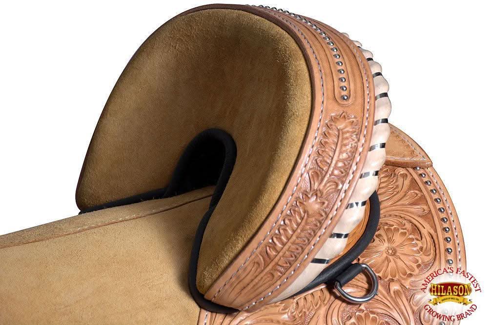 Western Classic Treeless Trail Barrel American Leather Saddle Hilason