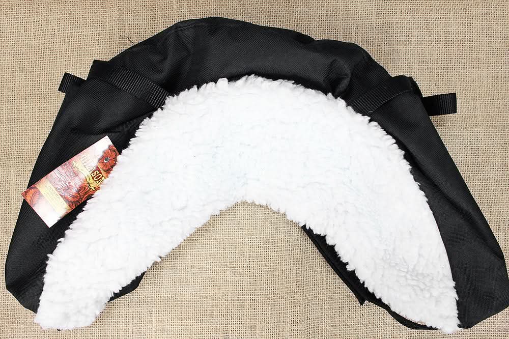 Hilason Western Saddle Bags W/ Bottle 600D Cordura Outer Black