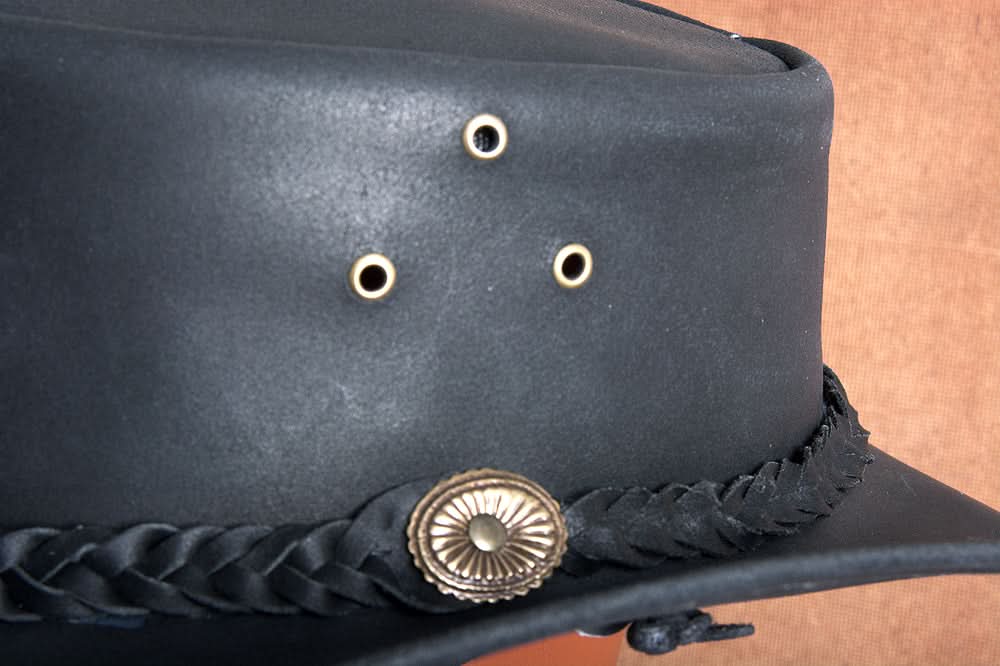 HILASON L M S X l Hand Made Genuine Cubic Leather Crushable Hat 3 In Brim | Cowboy Hat | Cow Girl Hats | Sun Hats for Women & Men | Leather Hat | Fedora Hats