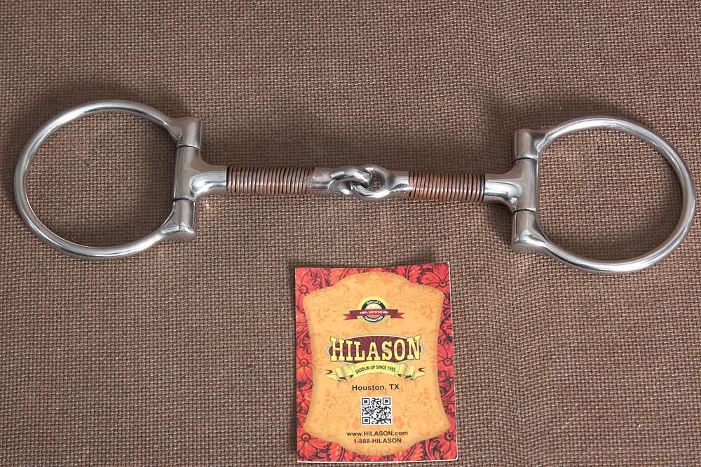 5" Hilason Western Stainless Steel Horse Copper Mouth Bit W/ 2.5" Ring