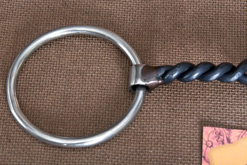 5" Hilason Western Loose Ring Horse Bit W/ Twisted Sweet Iron Mouth