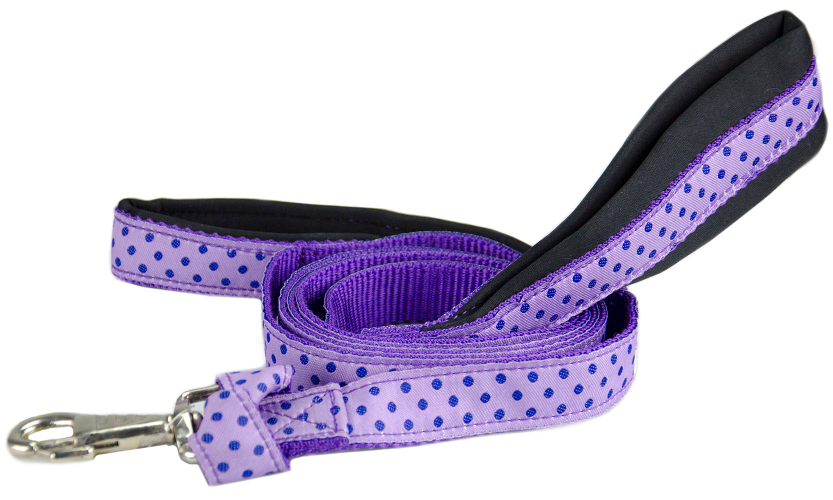 Padded Double Handle Patterned Dog Leash with Warranted Snap 1" X 4'