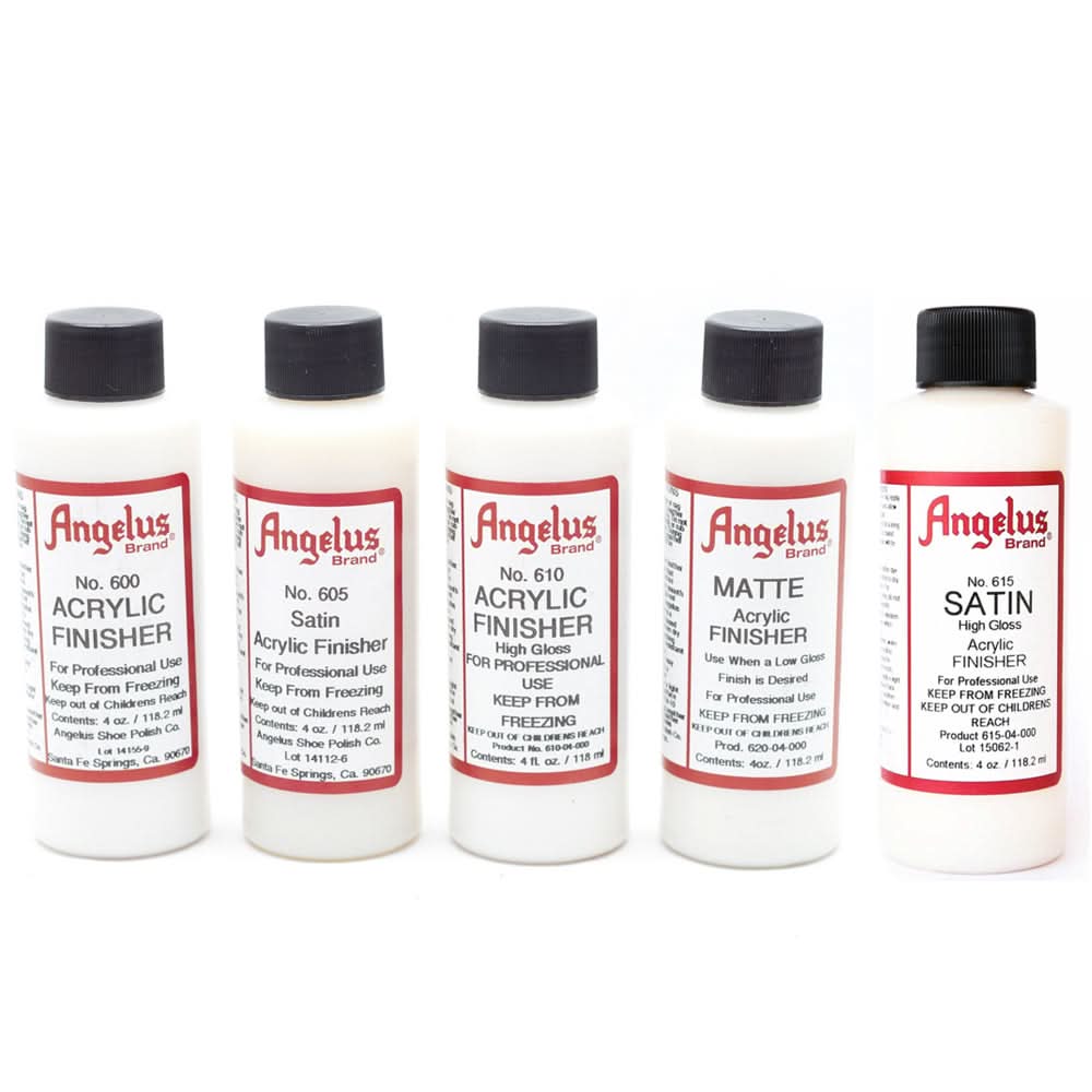Angelus Leather Articles Shiny Glossy Acrylic Finisher 5 Types 4Oz