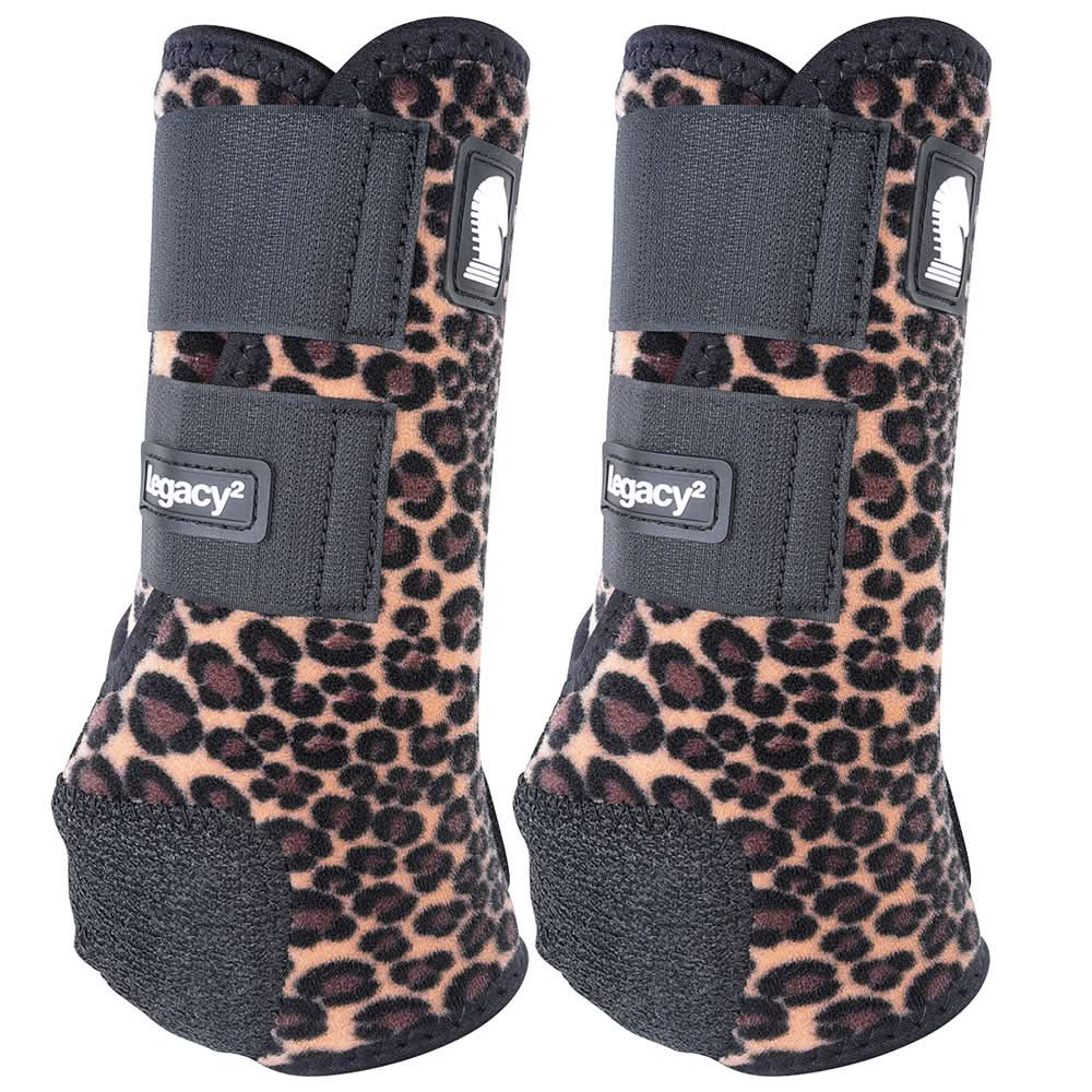 Classic Equine Lightweight Legacy2 Rear Hind Sports Boots Pair Cheetah