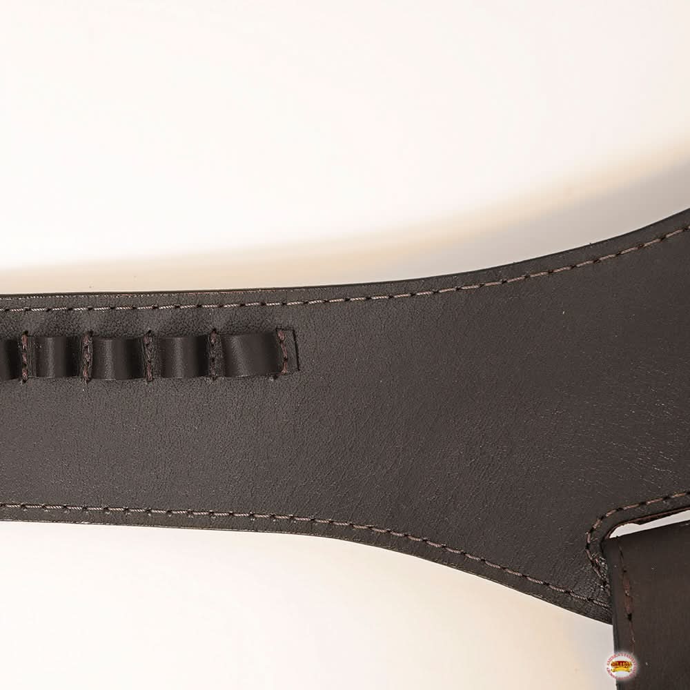 Hilason Western Right Hand Gun Holster Rig 44/45 Cal Leather Cowboy