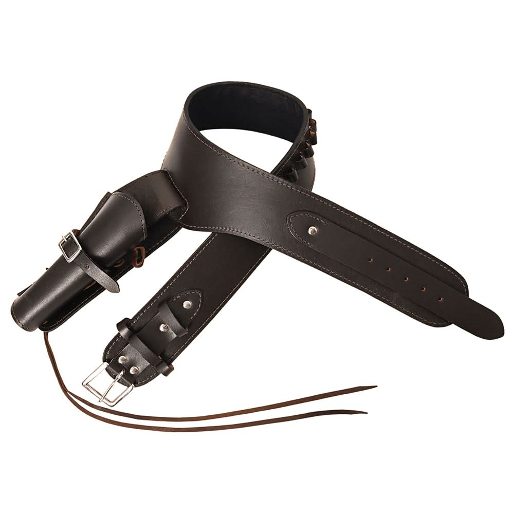 Hilason Western Right Hand Gun Holster Rig 44/45 Cal Leather Cowboy