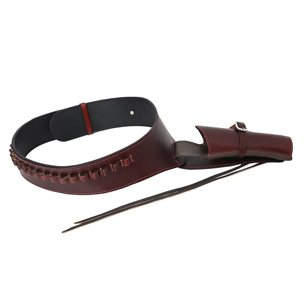 Hilason Western Right Hand Gun Holster Rig 44/45 Cal Leather Cowboy