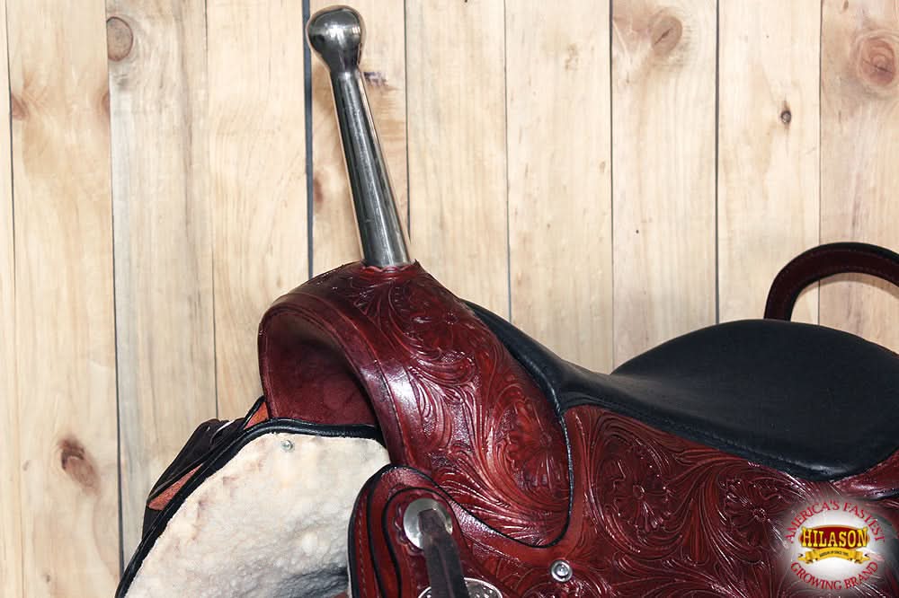 Hilason Custom Designed Rare Western Trick Riding Saddle Mahogany