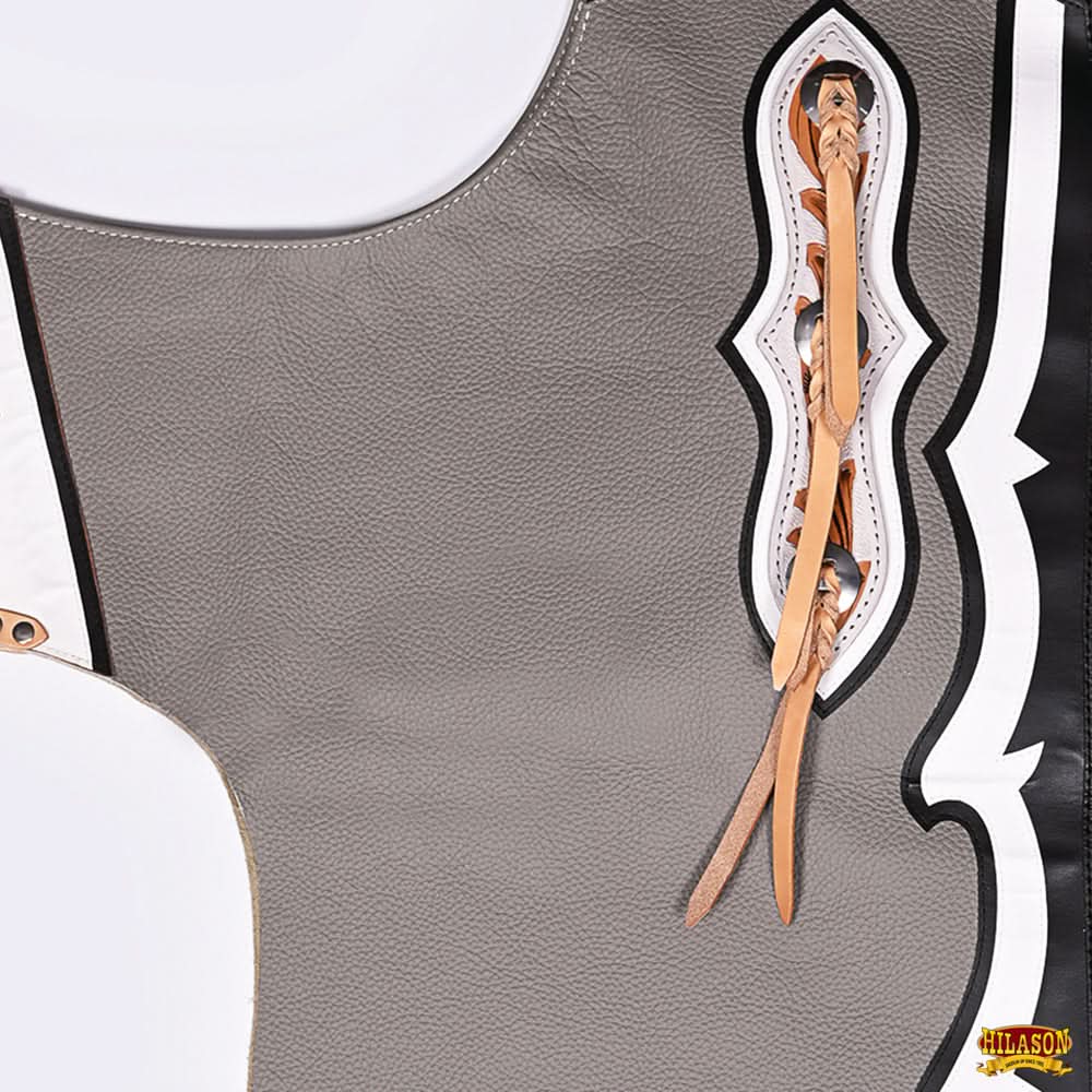 Hilason Handmade Genuine Leather Chaps Adult Handtooled Rodeo Bull Riding