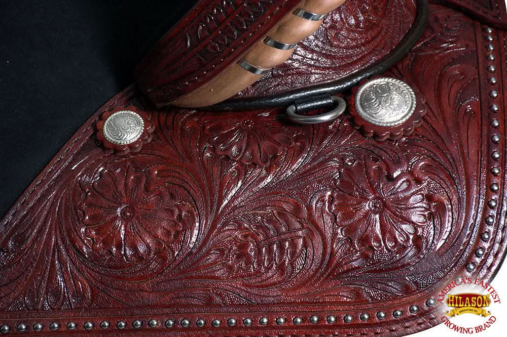 HILASON Western Horse Treeless Trail Barrel Saddle American Leather | Horse Saddle | Western Saddle | Treeless Saddle | Saddle for Horses | Horse Leather Saddle