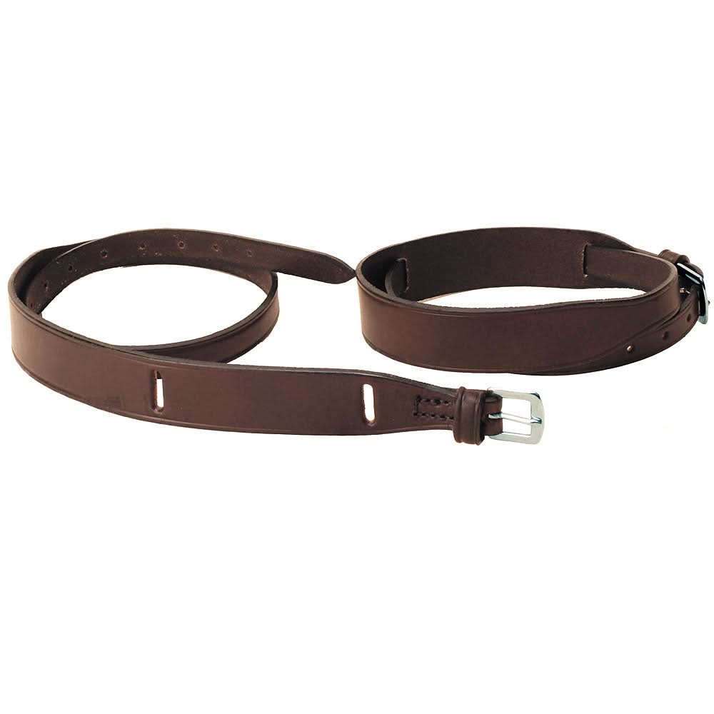 Small Tory Leather English Bridle Leather Jod Garters Buckle Black