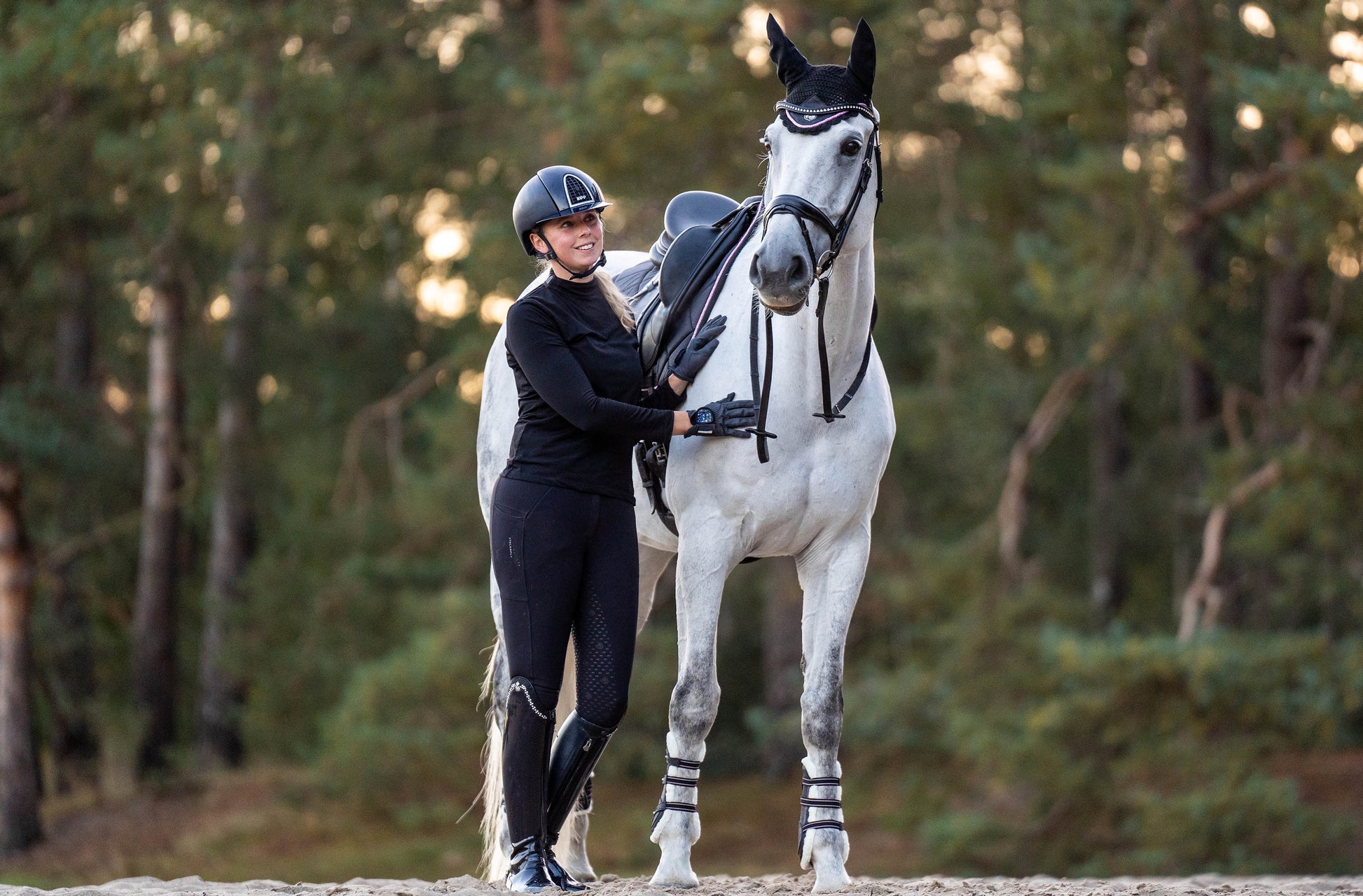 Midnight Black Saddle Pad Set