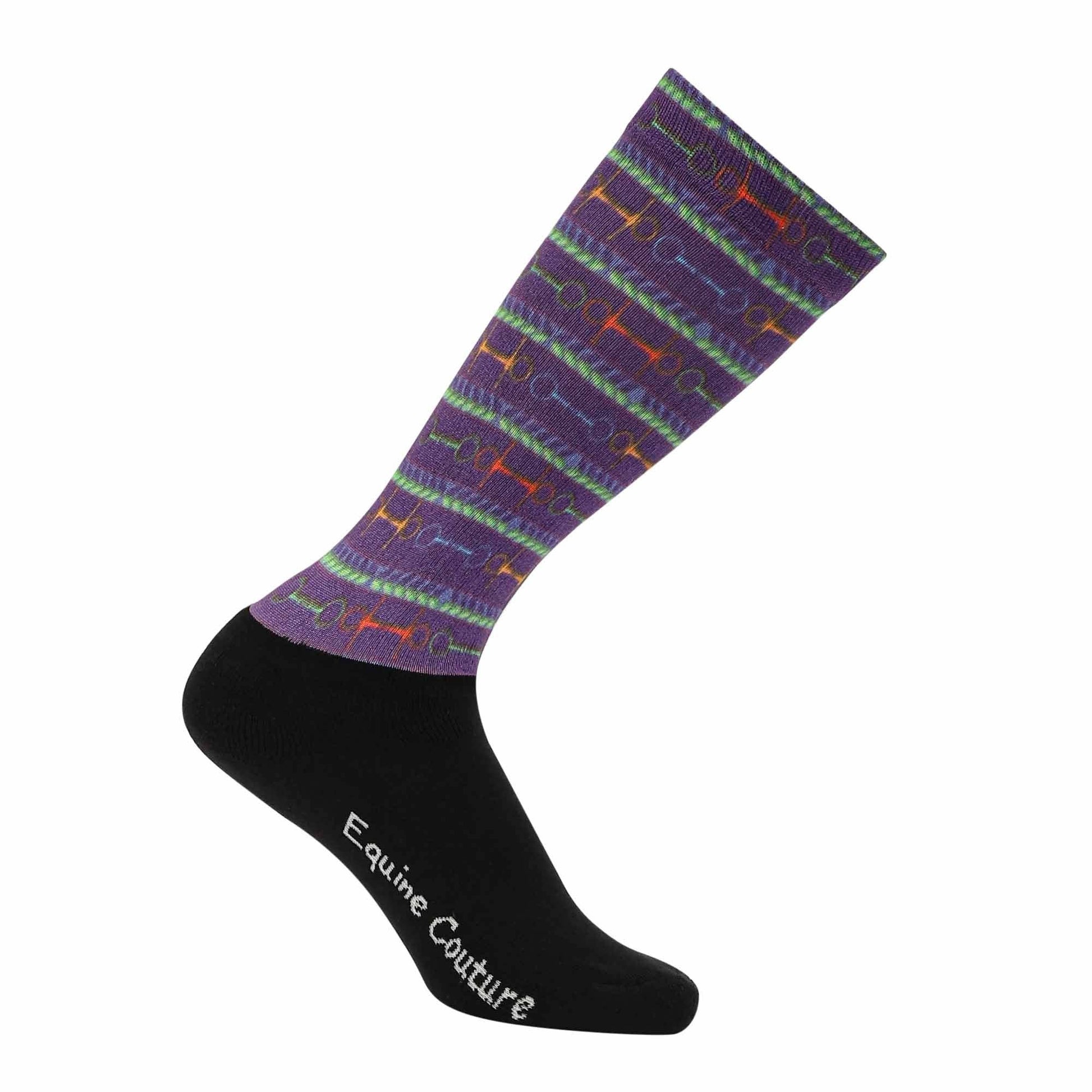 Equine Couture Children'S OTC Boot Socks- Neon Bits: STD