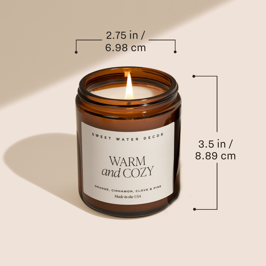 Hello Fall Soy Candle - Amber Jar - 9 oz