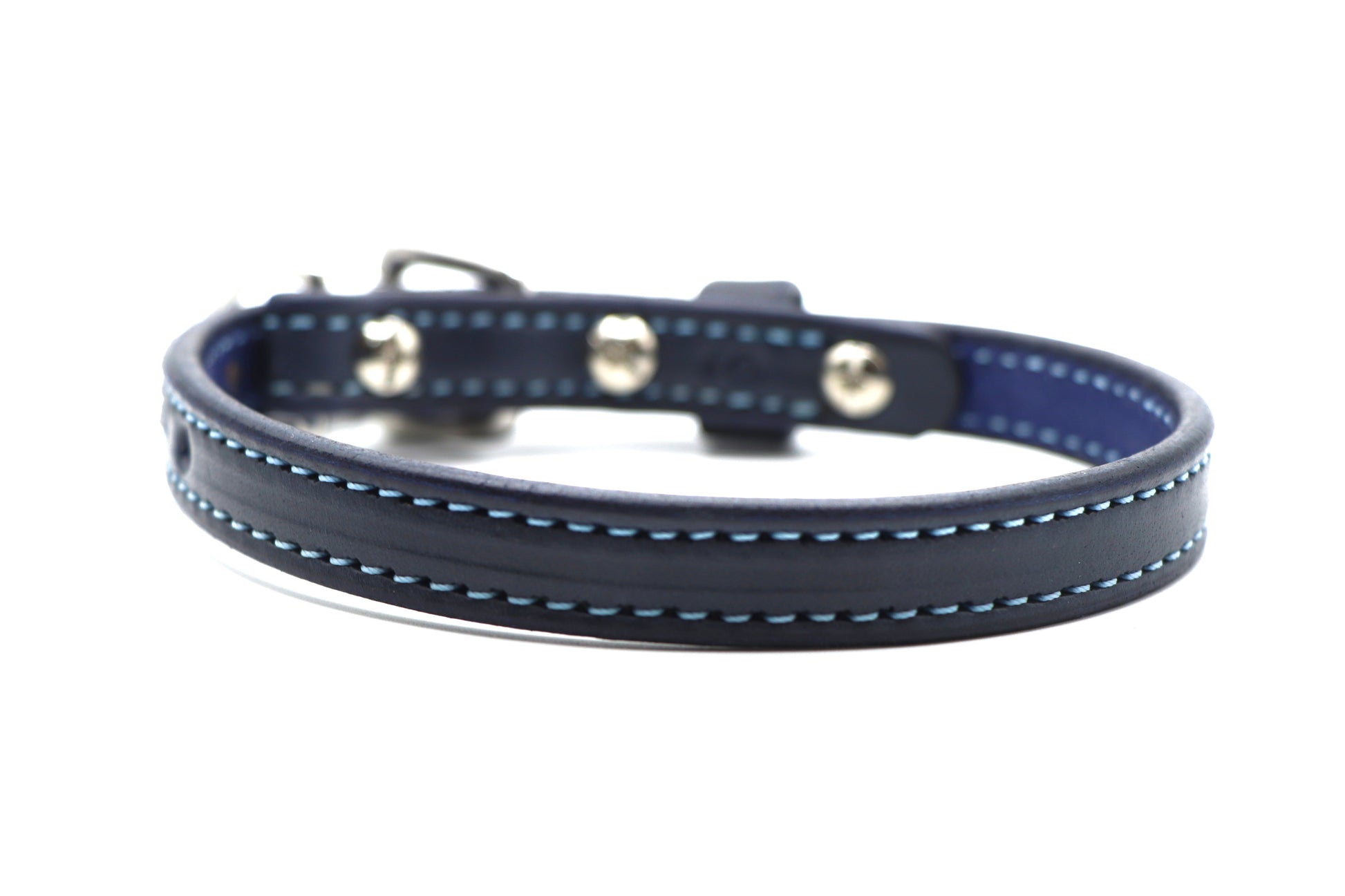 Limited Edition Light Blue Stitched Dog Collar