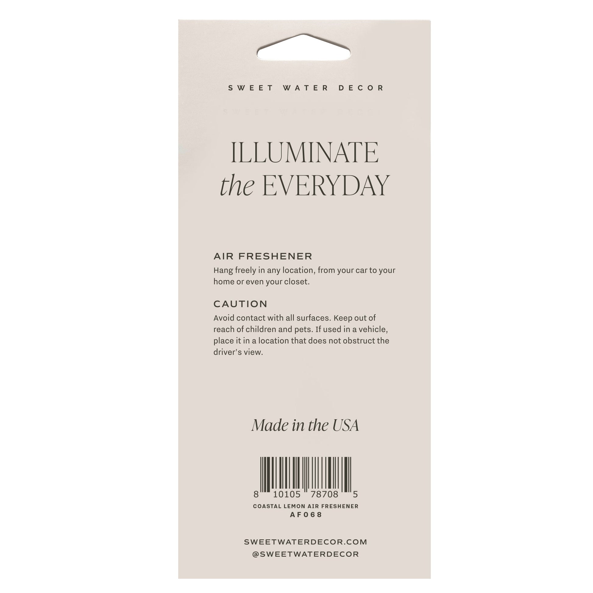 Coastal Lemon Hanging Air Freshener