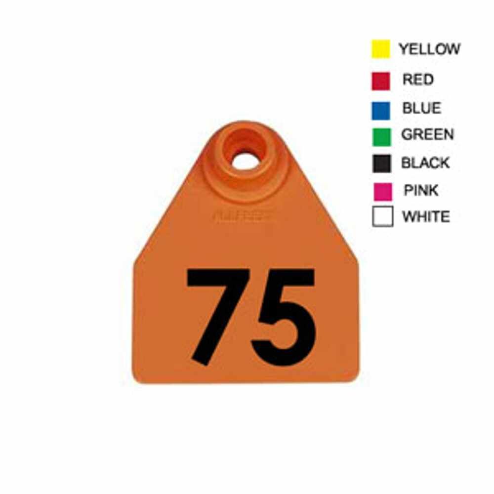 51-75 ORANGE ALLFLEX MED. FEM/SM MALE  25/BG