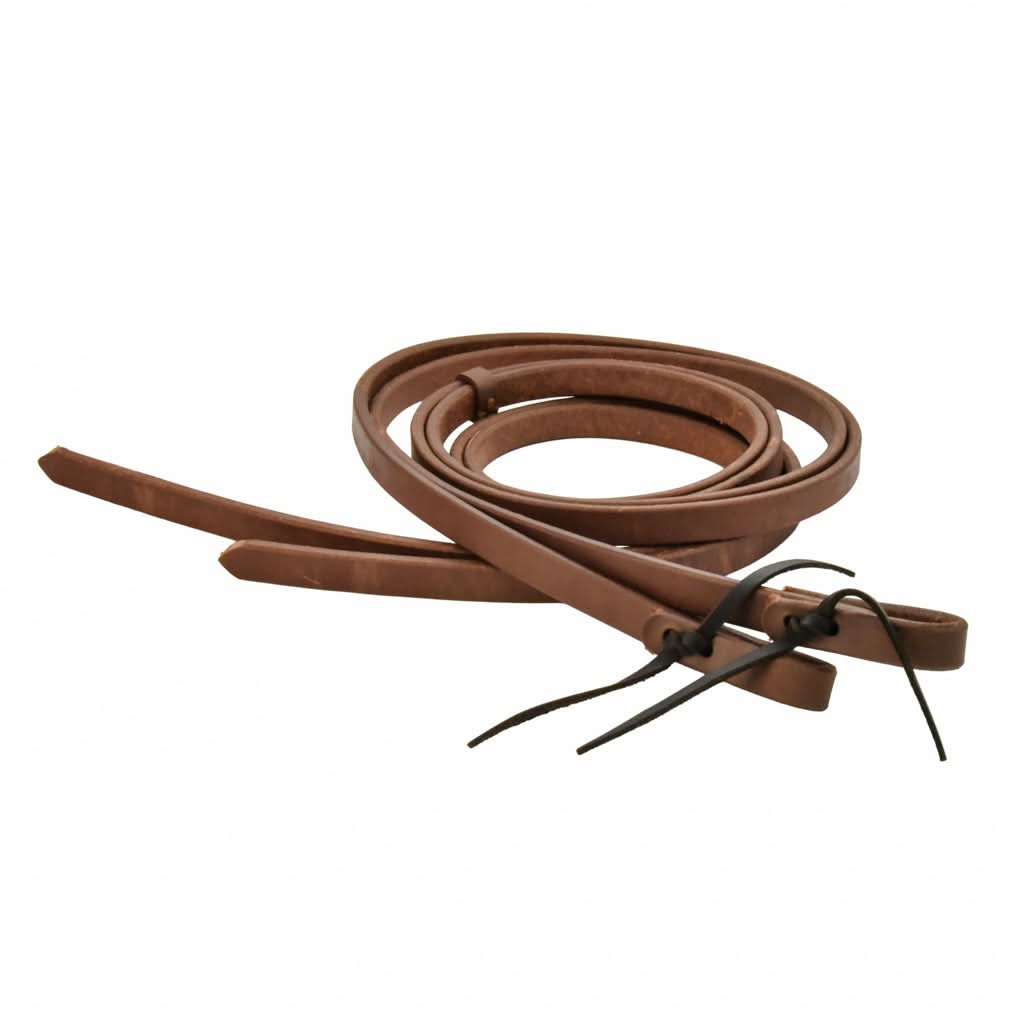 Oiled Harness Leather Split Reins - Thumbnail 2