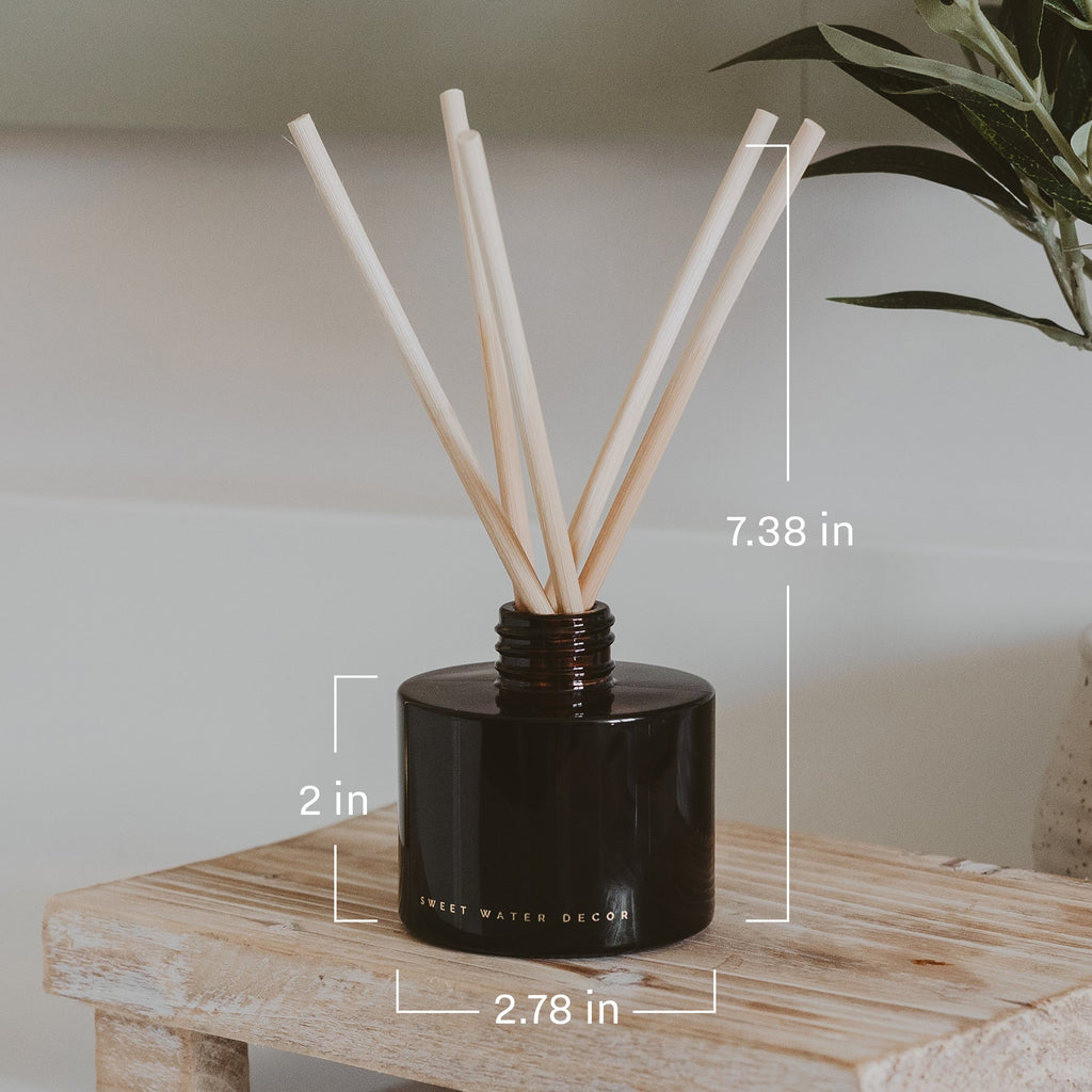 Hello Fall Amber Tinted Glass Jar Reed Diffuser