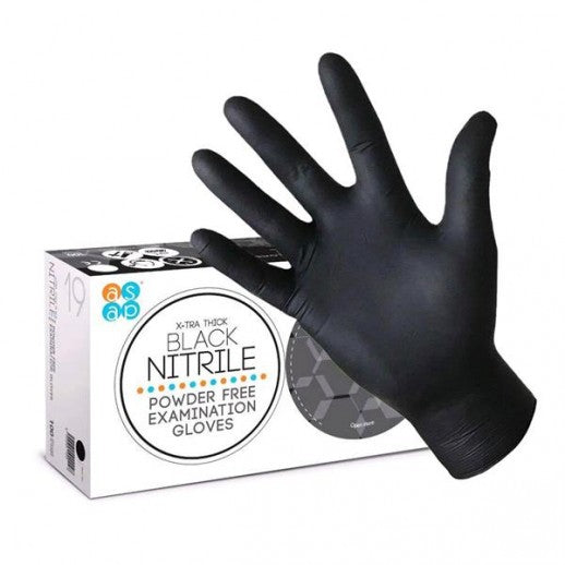 ASAP Black Nitrile Gloves - Exam Grade, Powder Free (5 Mil), 1,000 Gloves - BOGO 20% OFF