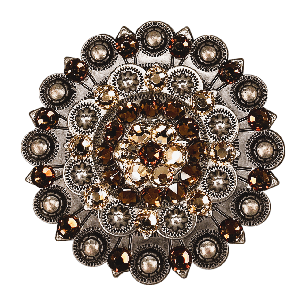 Topaz & Champagne Antique Silver Berry Jacket European Crystal