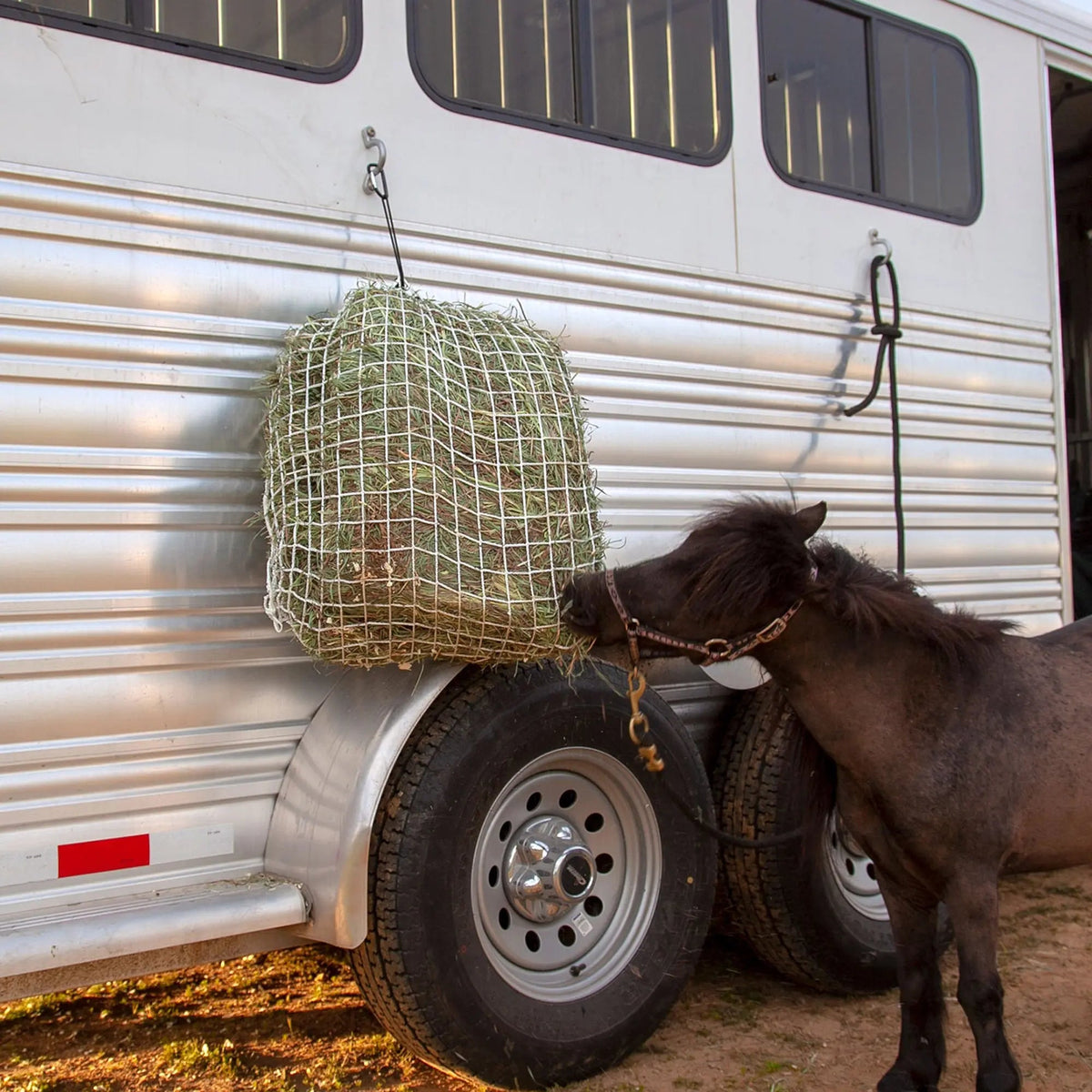 Freedom Feeder Trailer/Mini Hay Net - Slow Feed Hay Net - 2 Flake  - 3 Size Mesh Options