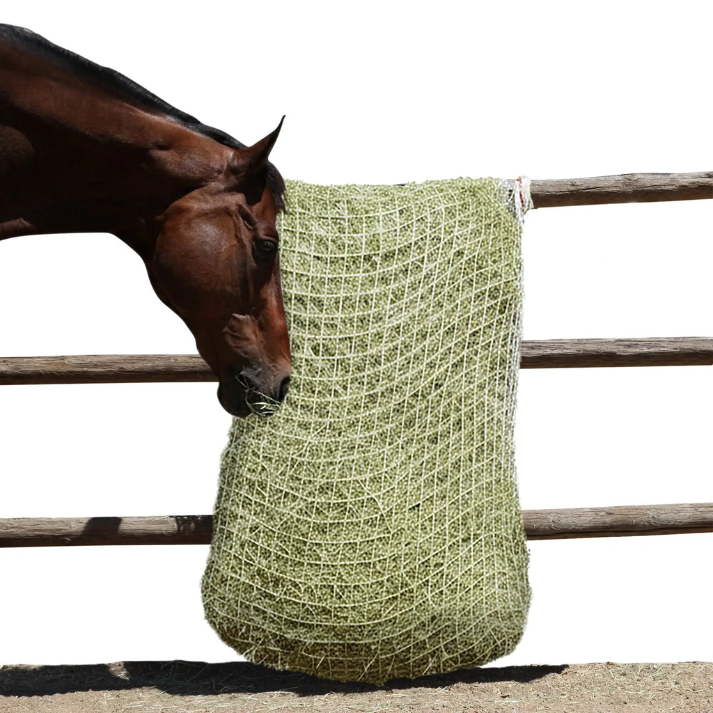 Freedom Feeder Full Bale Hay Net - Slow Feed Hay Net - 3 String Bale - 3 Size Mesh Options
