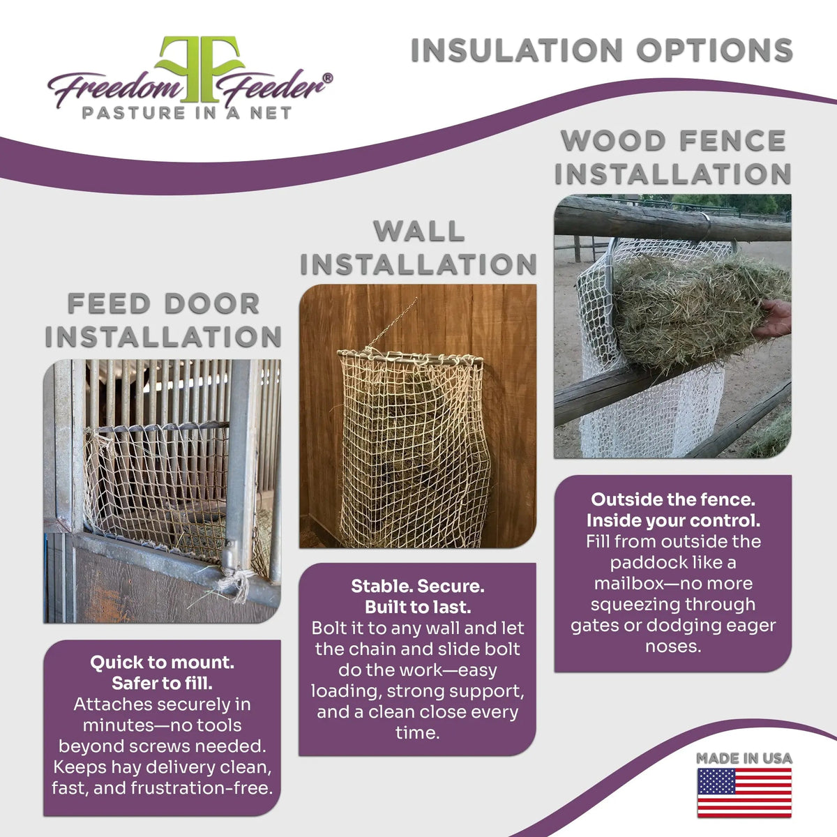 Freedom Feeder Frame - Slow Feed Hay Net Frame - Easy Slow Feed Solution