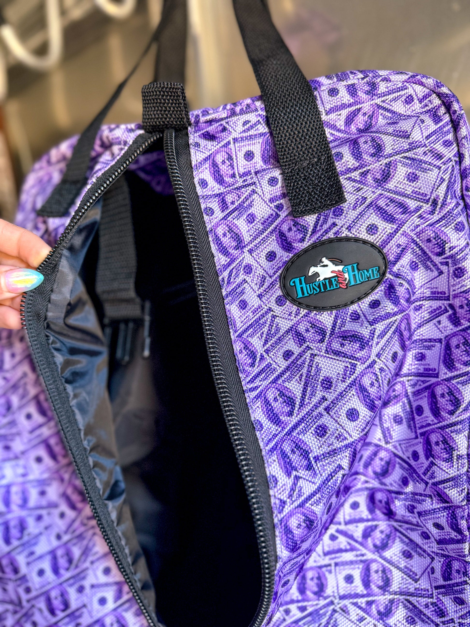 Dash for Cash (Purple) Luxury Tack Bag