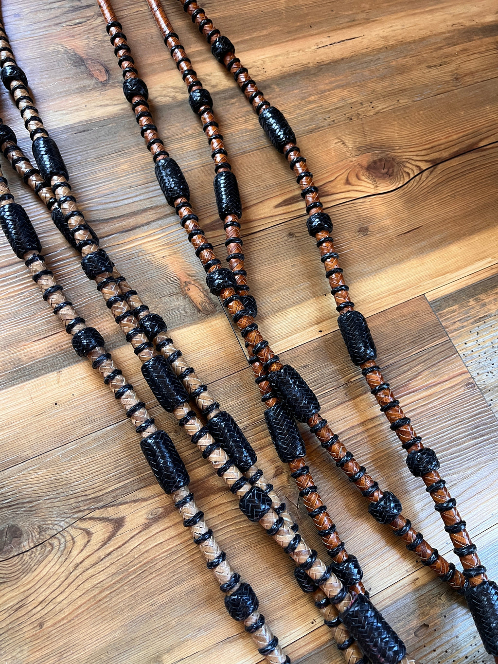 Romal Reins with Black Rawhide