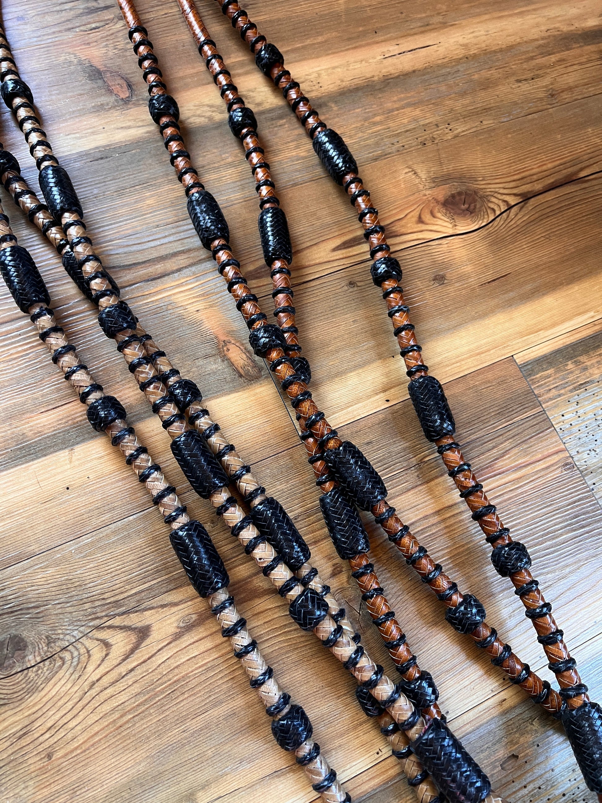 Romal Reins with Black Rawhide