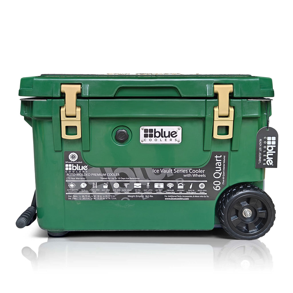 60 Quart Ice Vault Roto-Molded Cooler with Wheels
