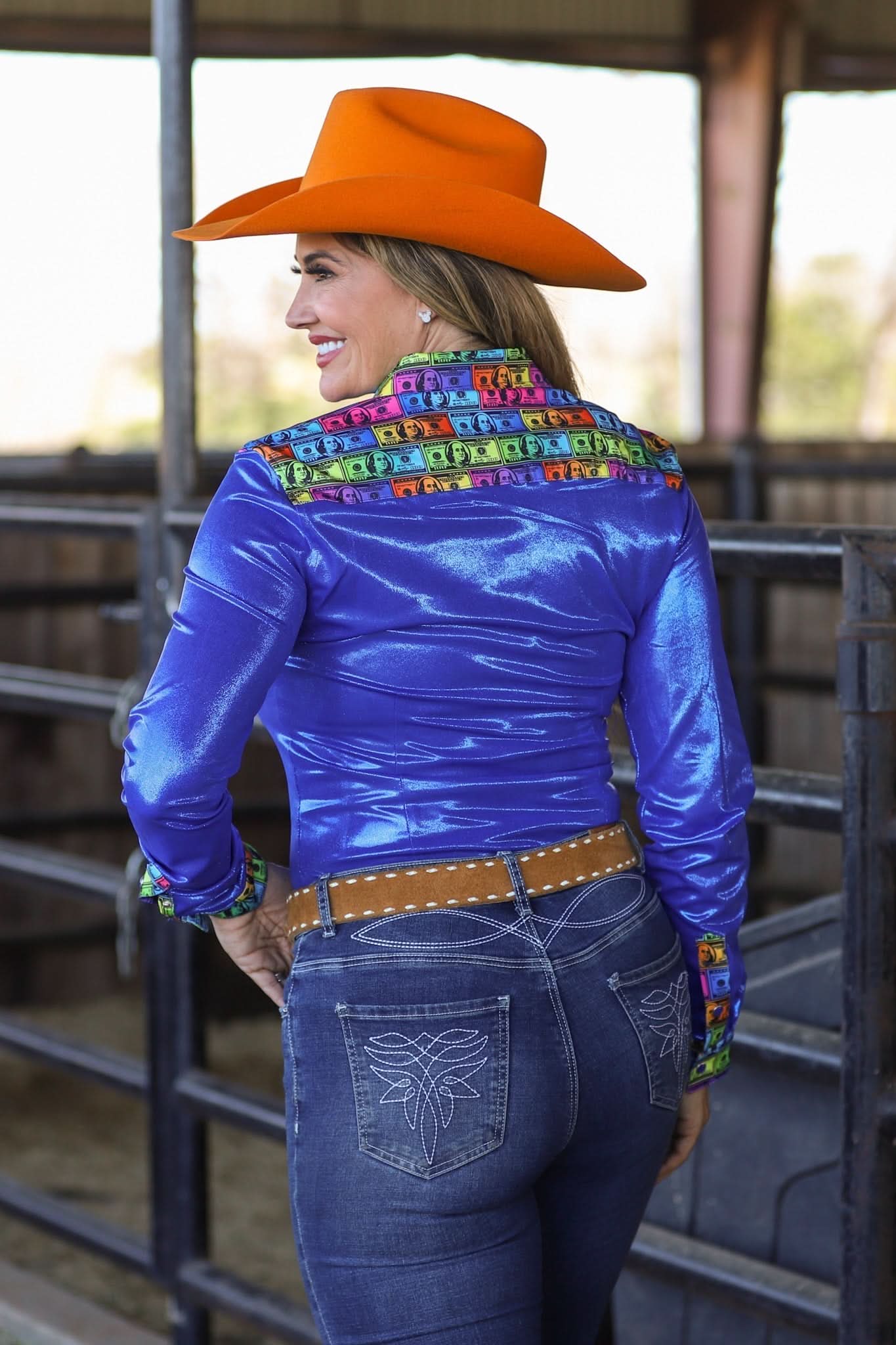 BENJIS & BLUE SPARKLE PERFORMANCE RODEO SHIRT