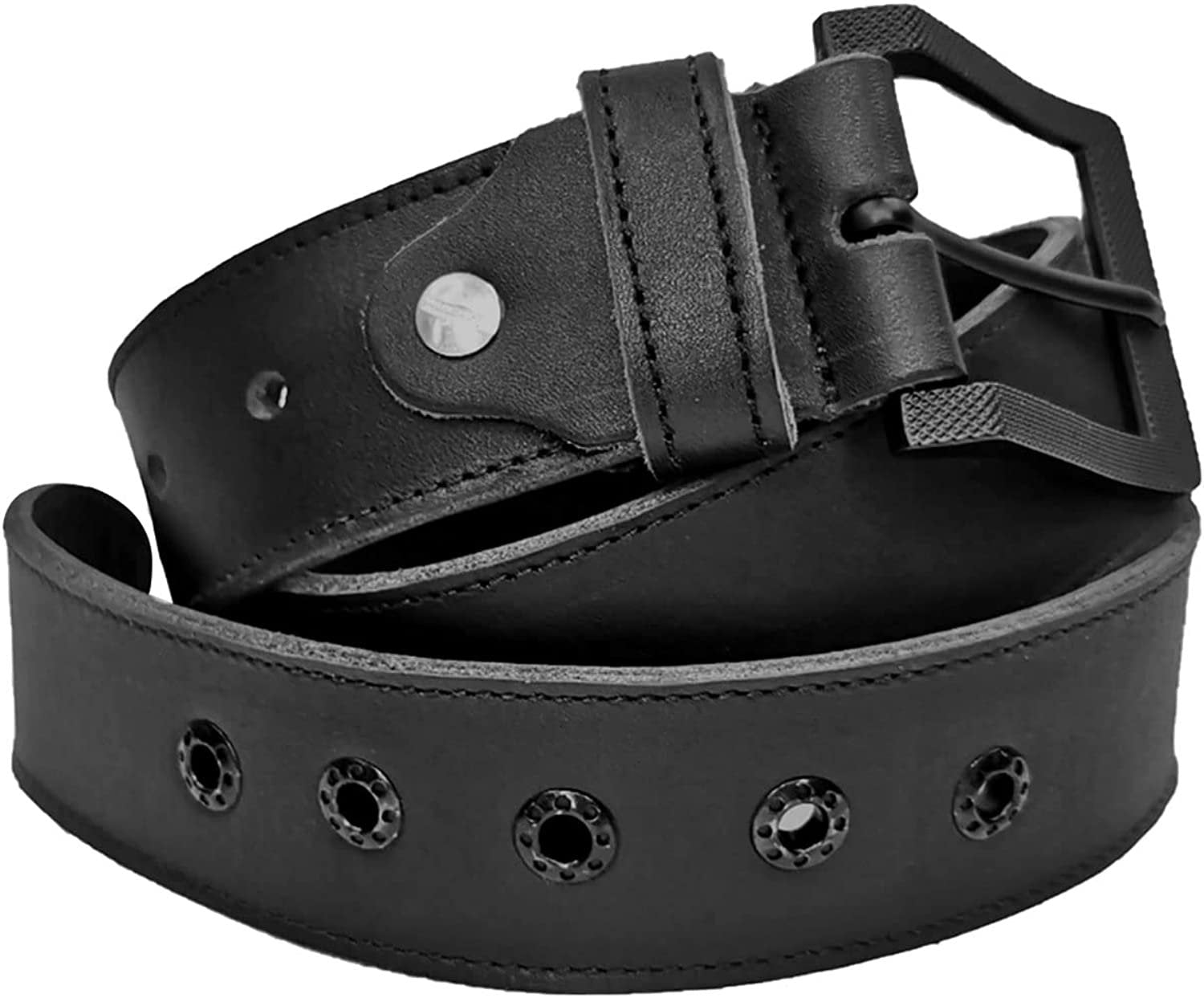 ELW Rustic Heavy Duty Full Grain Leather Belt for Men - Size 1.5”(3.8 cm) Wide & 32" to 46" Length
