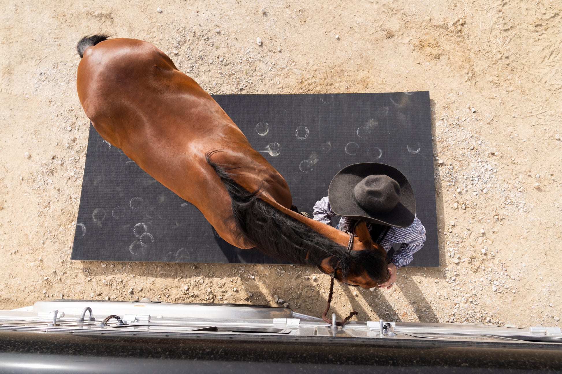 Portable Stall Mat Black 5x10