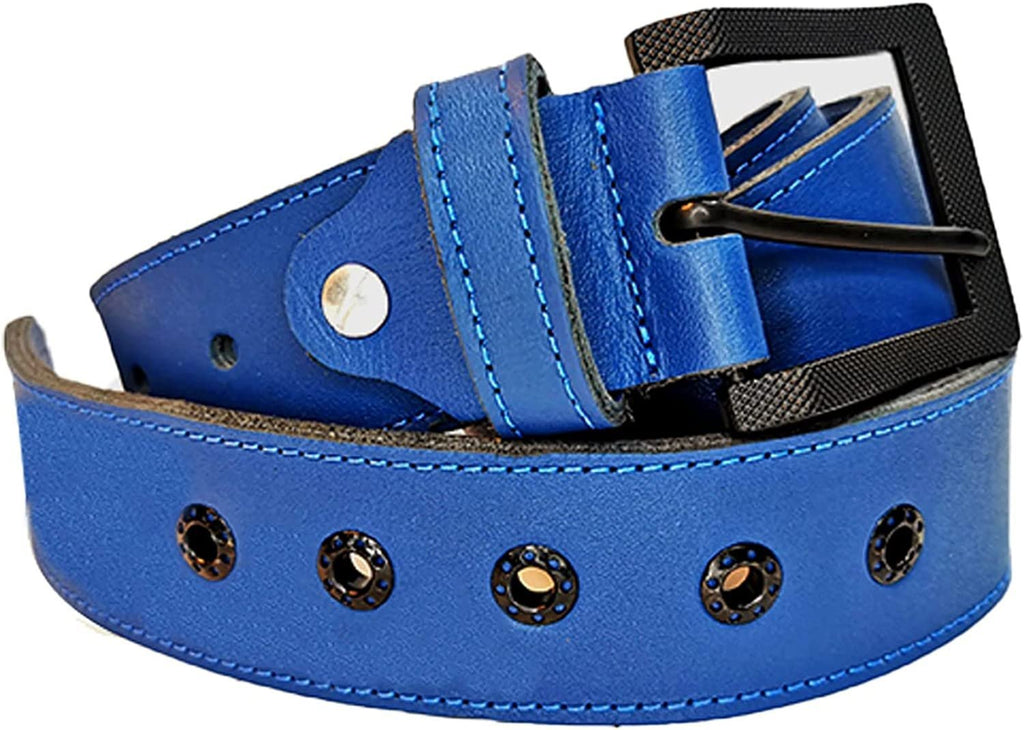 ELW Rustic Heavy Duty Full Grain Leather Belt for Men - Size 1.5”(3.8 cm) Wide & 32" to 46" Length