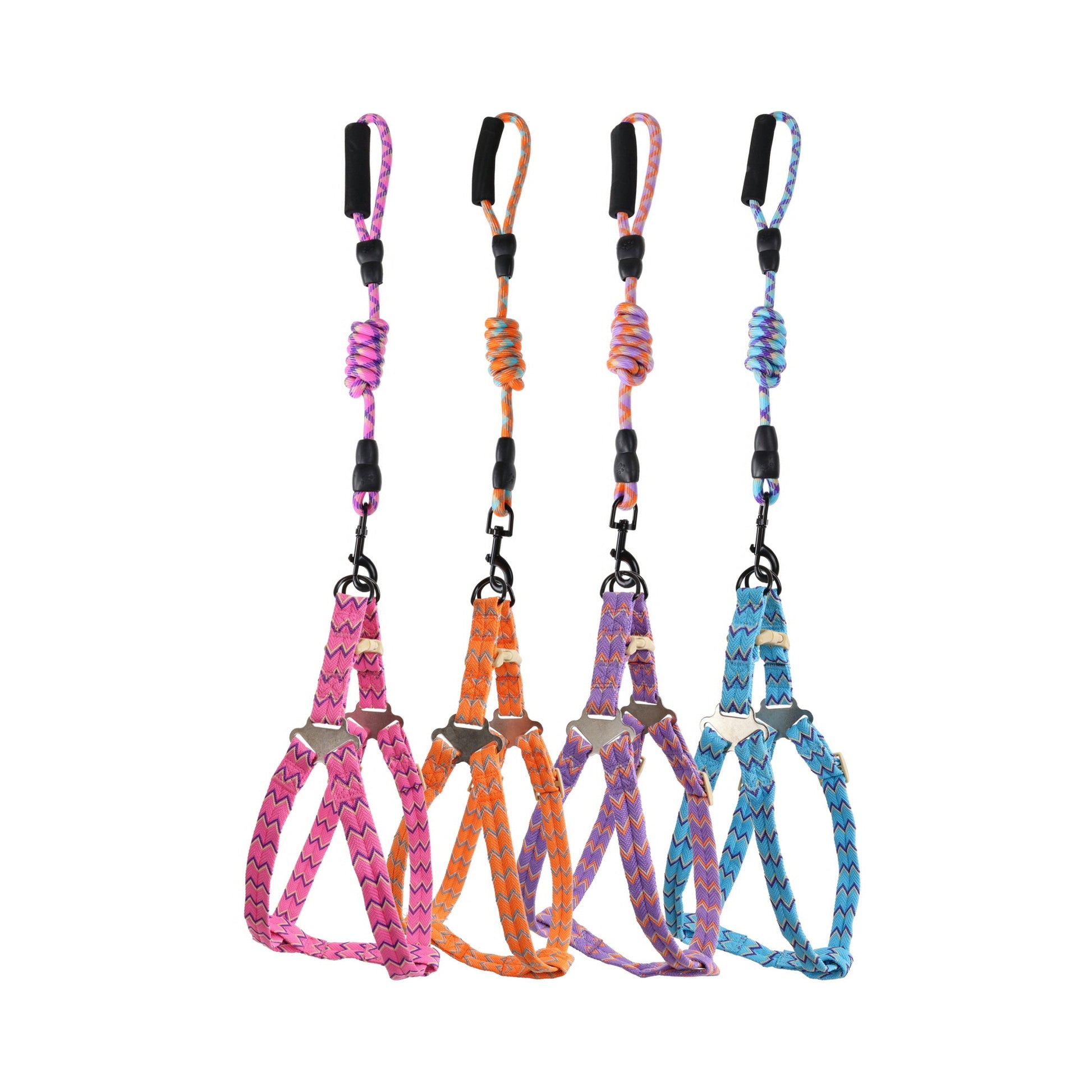 Bonita Pet: Zig-Zag Dog Harness and Leash Set - LARGE
